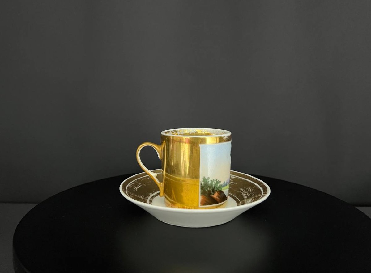 Hand-painted Porcelain Cup And Saucer-photo-3