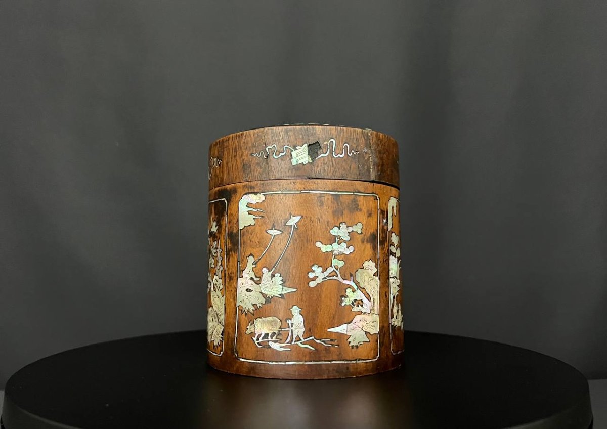 Antique Wooden Box With Mother-of-pearl Inlay, Vietnam, Late 19th – Early 20th Century-photo-2
