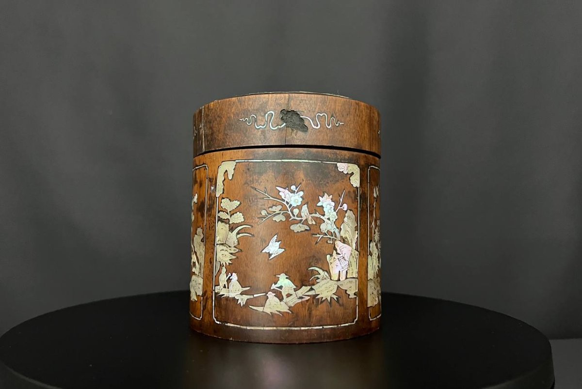 Antique Wooden Box With Mother-of-pearl Inlay, Vietnam, Late 19th – Early 20th Century-photo-3