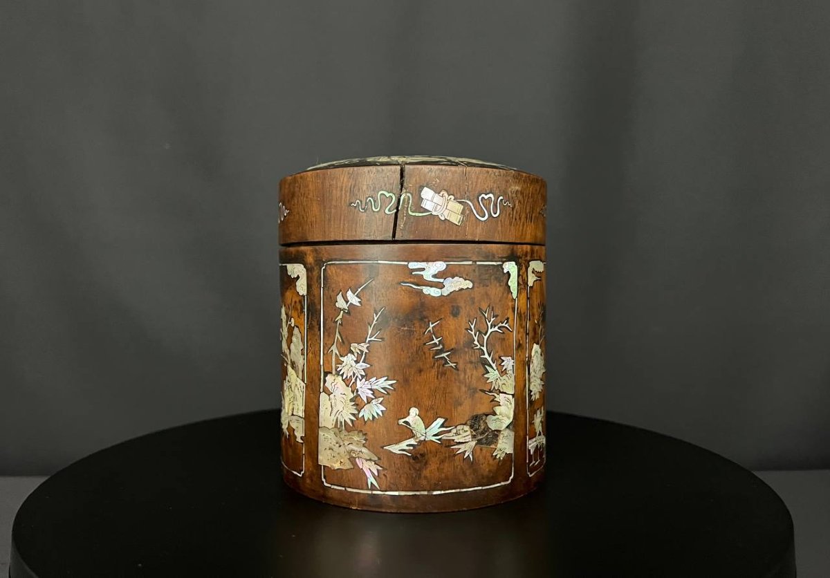 Antique Wooden Box With Mother-of-pearl Inlay, Vietnam, Late 19th – Early 20th Century-photo-4