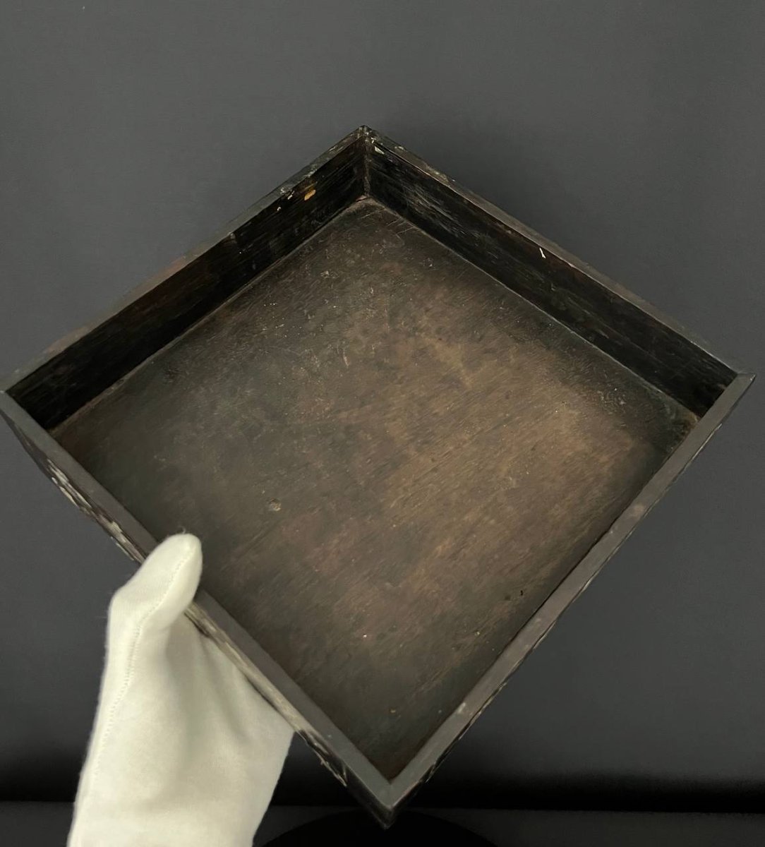 Antique Wooden Tray With Mother-of-pearl Decoration, Vietnam, Late 19th – Early 20th Century-photo-7