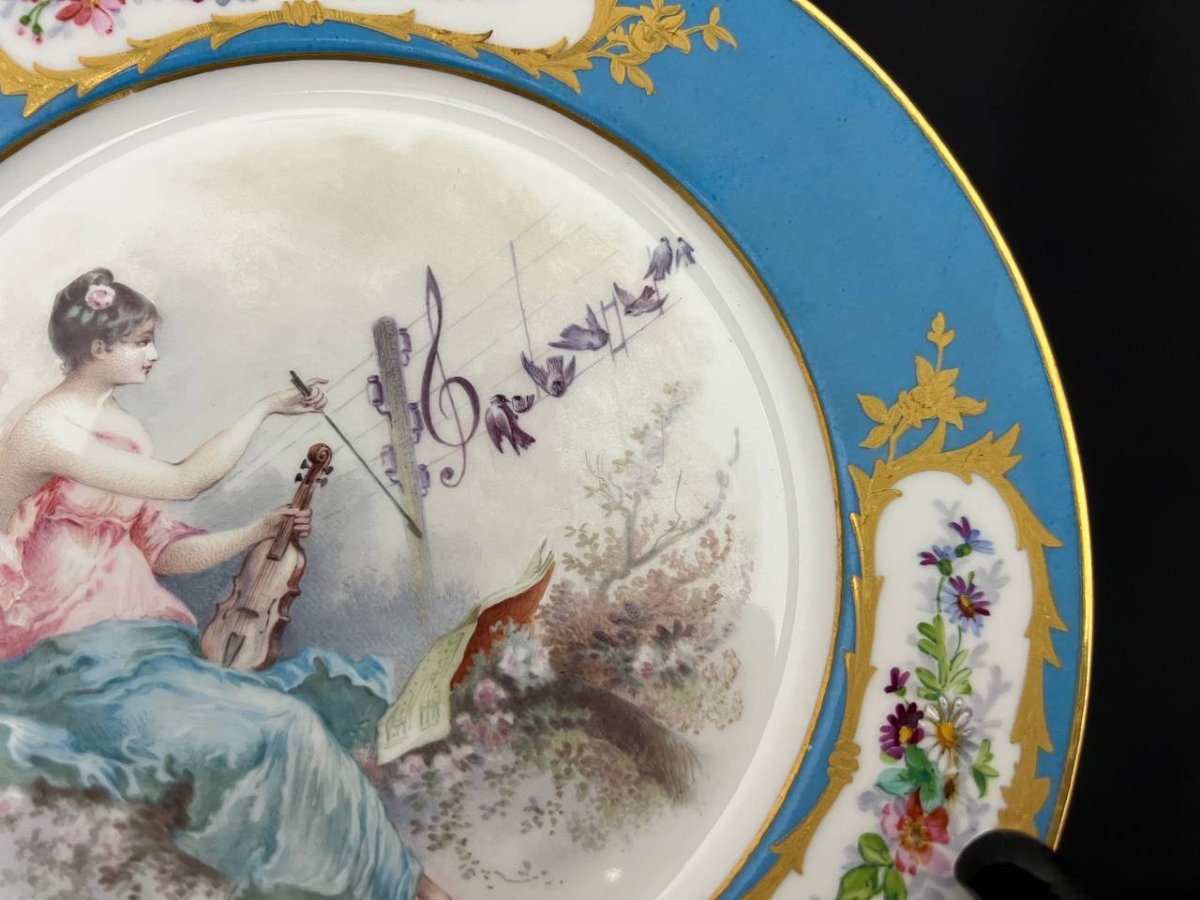 Large Sèvres Porcelain Plate-photo-2