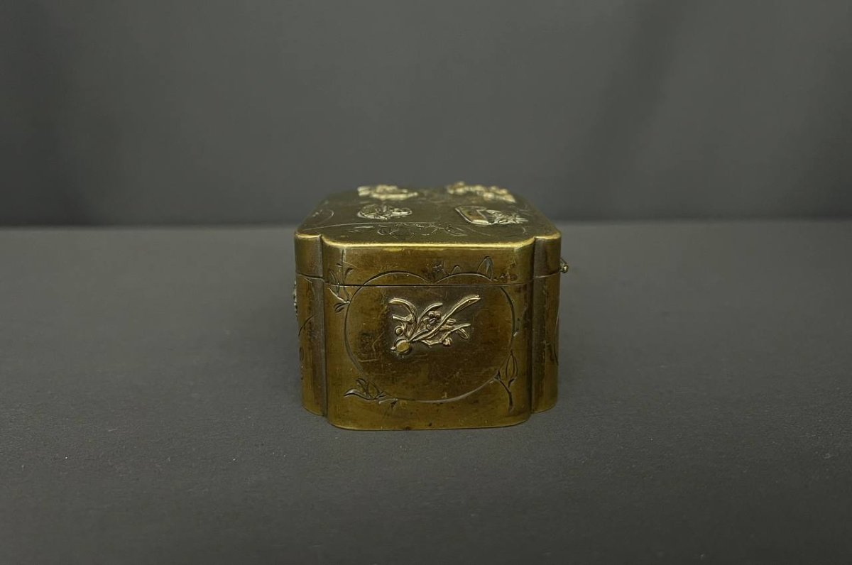 Japanese Bronze Box, Dating From The Meiji Period (1868–1912).-photo-5