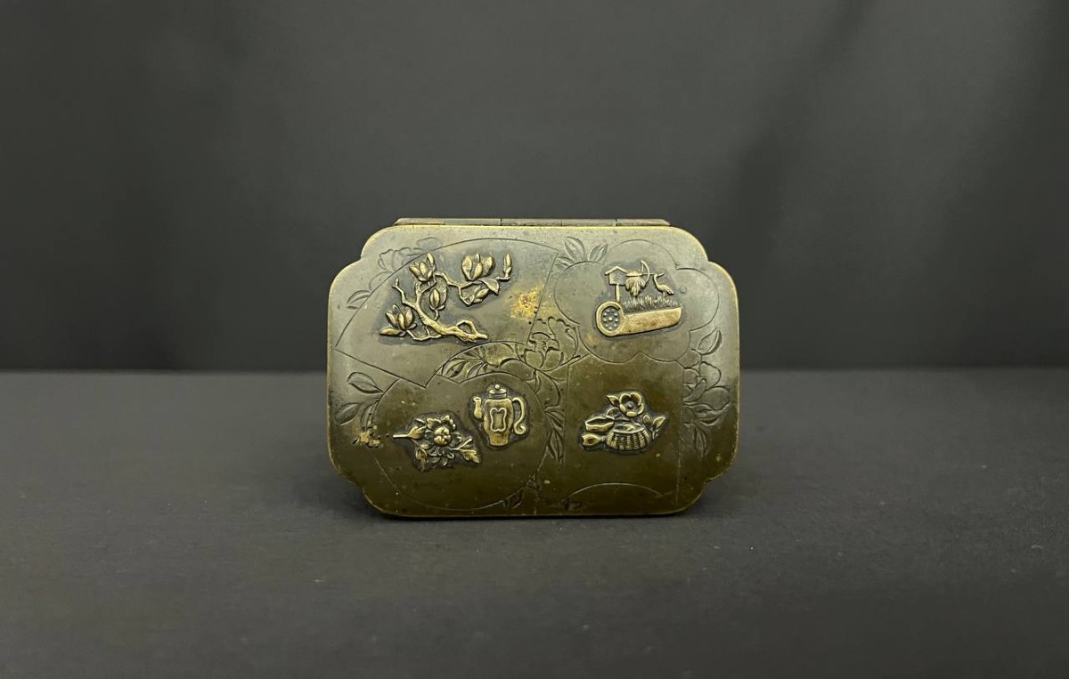 Japanese Bronze Box, Dating From The Meiji Period (1868–1912).