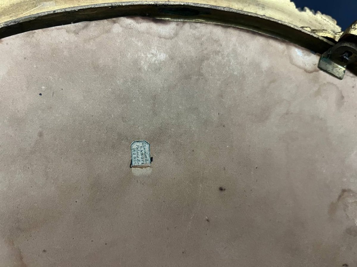 Oval Tray In Chased And Gilded Bronze – 19th Century-photo-4