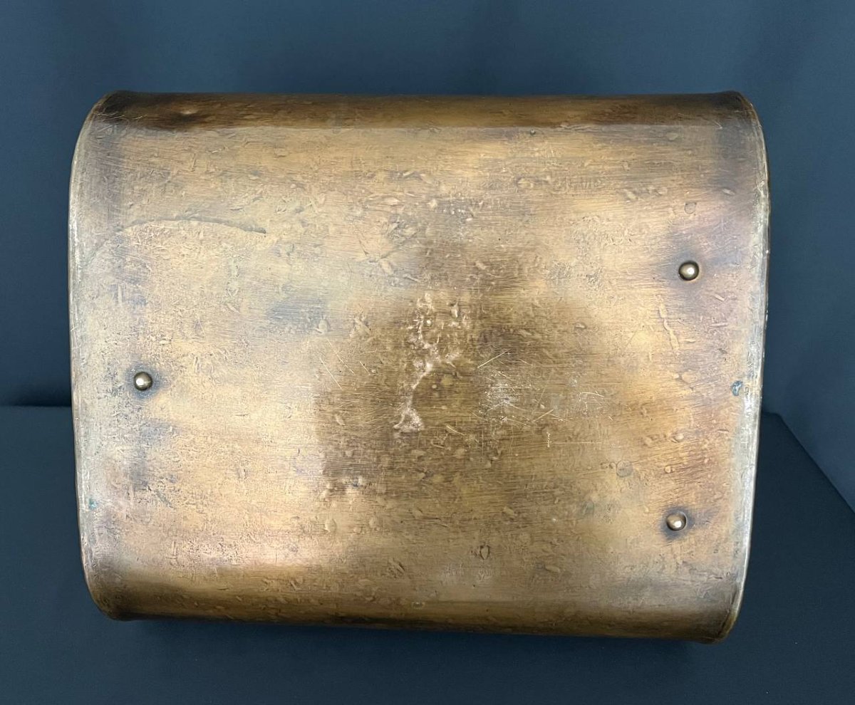 Designer Copper Log Holder, Jean Paul Thévenot, Meilleur Ouvrier De France (best Craftsman Of France)-photo-6