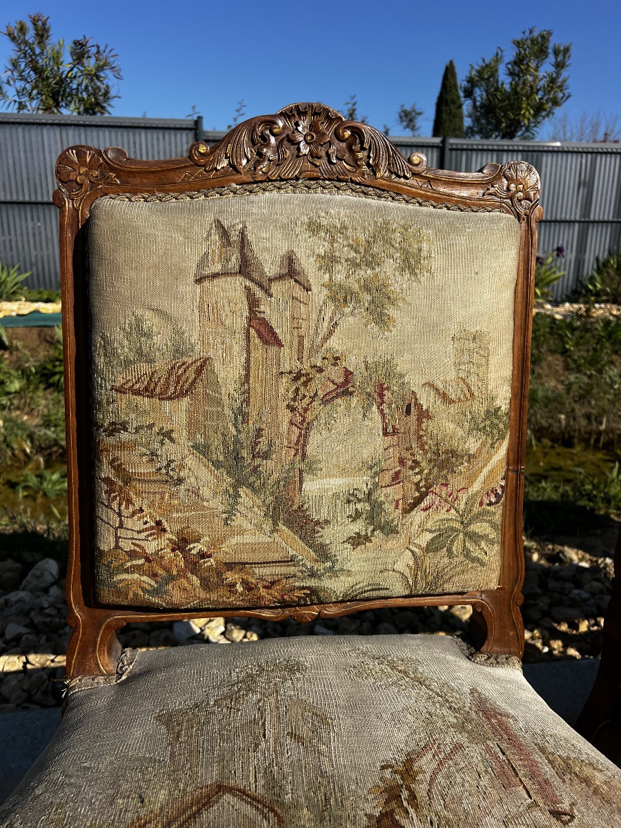 Set Of 4 Chairs From The Napoleon III Period, Regency Style-photo-3