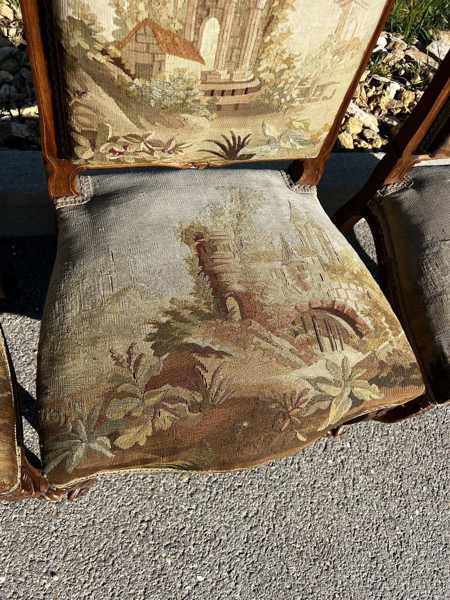 Set Of 4 Chairs From The Napoleon III Period, Regency Style-photo-4