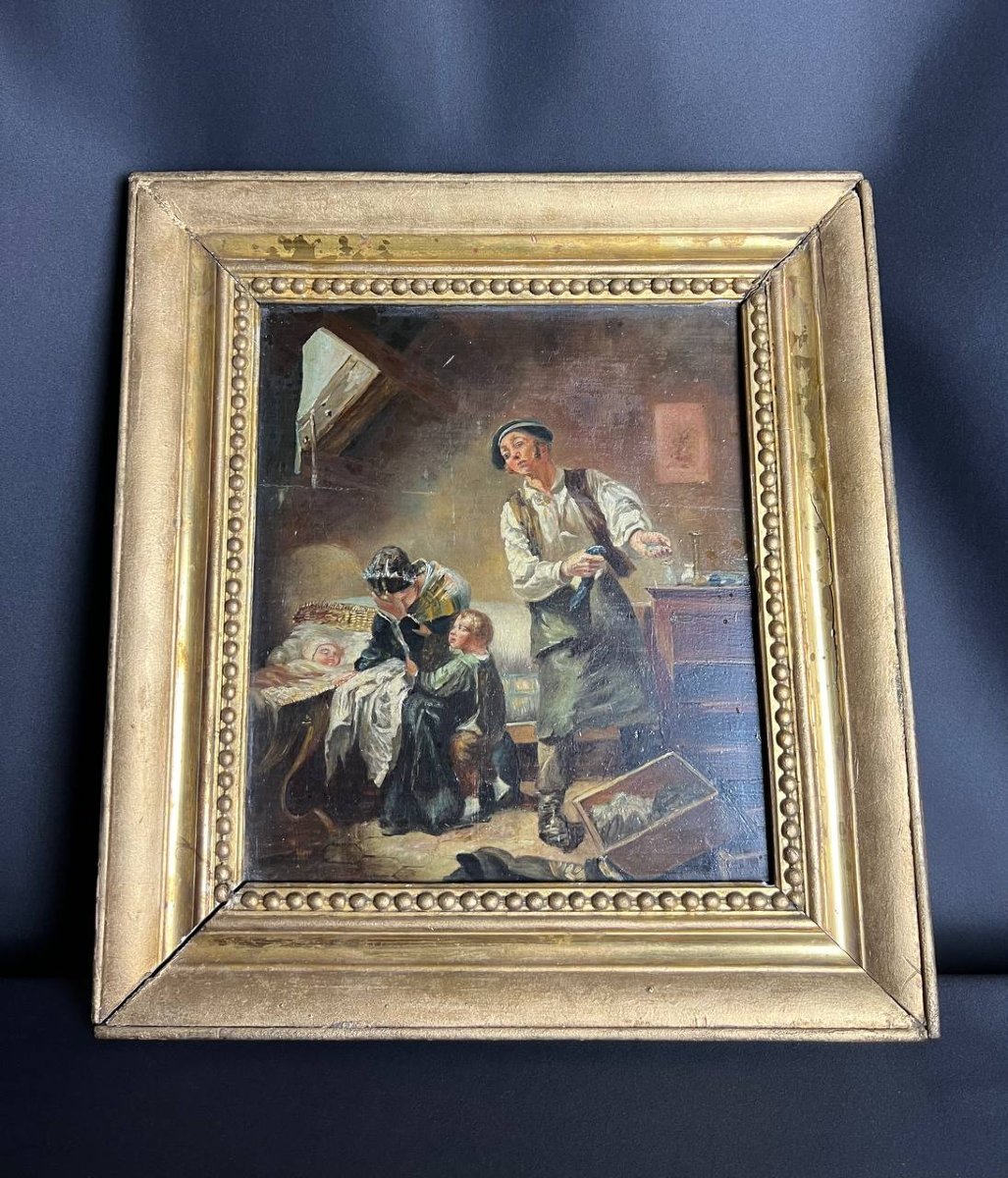École flamande - Scène de genre,  XIXe siècle -photo-2