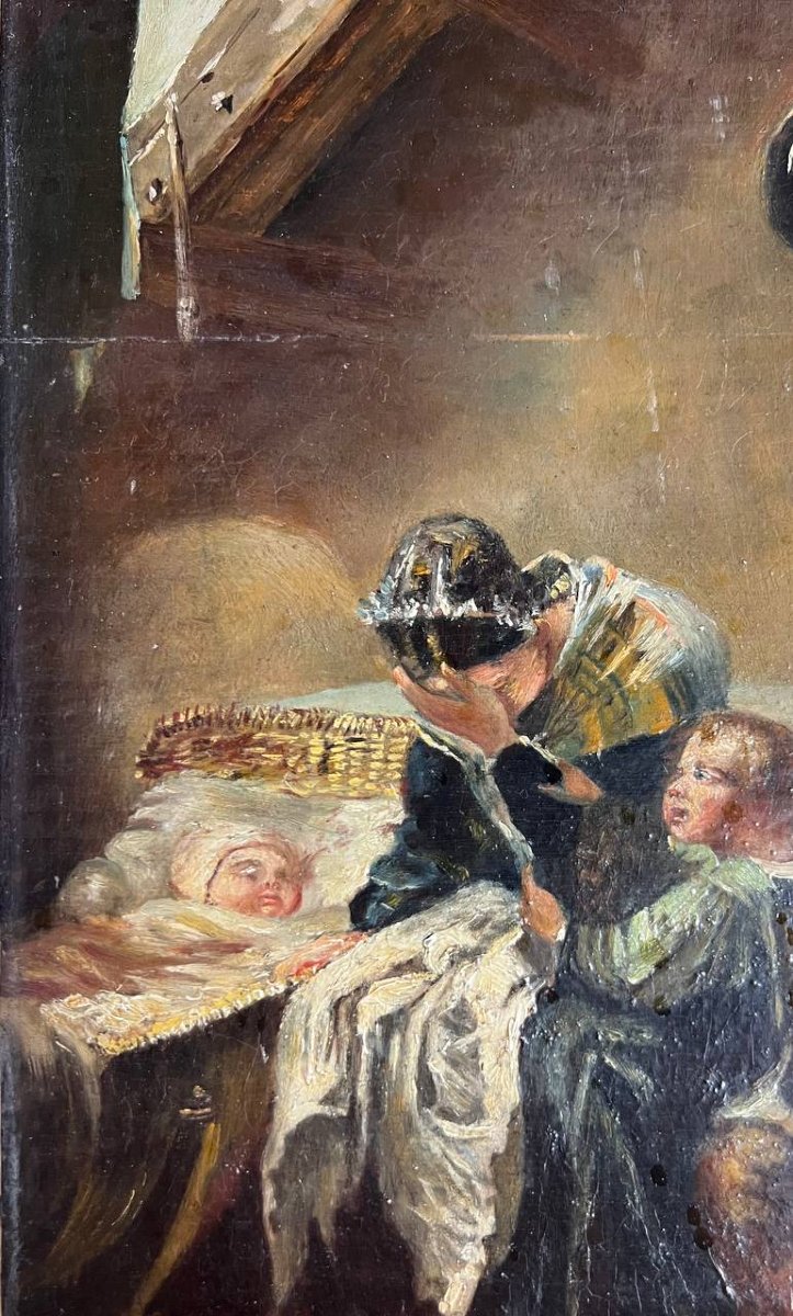 École flamande - Scène de genre,  XIXe siècle -photo-4