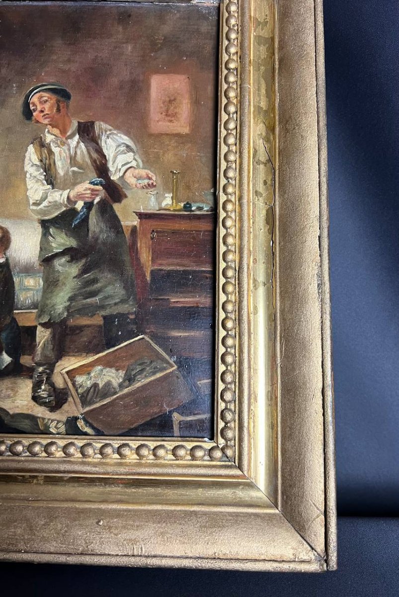 École flamande - Scène de genre,  XIXe siècle -photo-1