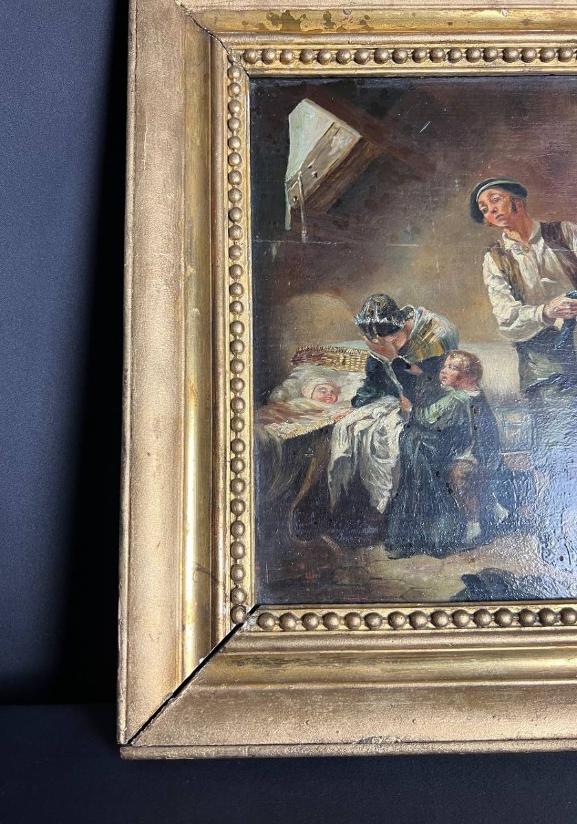 École flamande - Scène de genre,  XIXe siècle -photo-2