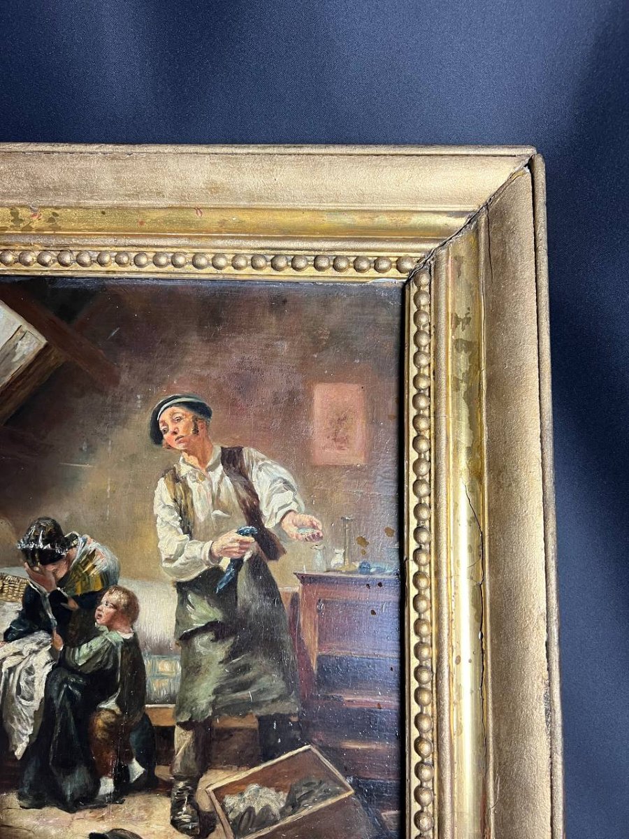 École flamande - Scène de genre,  XIXe siècle -photo-3