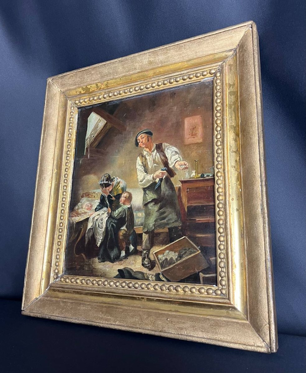 École flamande - Scène de genre,  XIXe siècle -photo-4