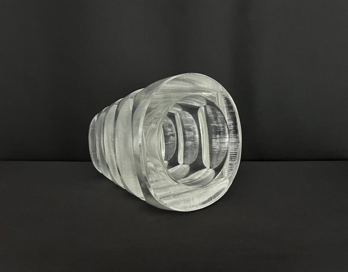 Lalique “mortefontaine” Crystal Vase, Signed Lalique France – Large Model-photo-3