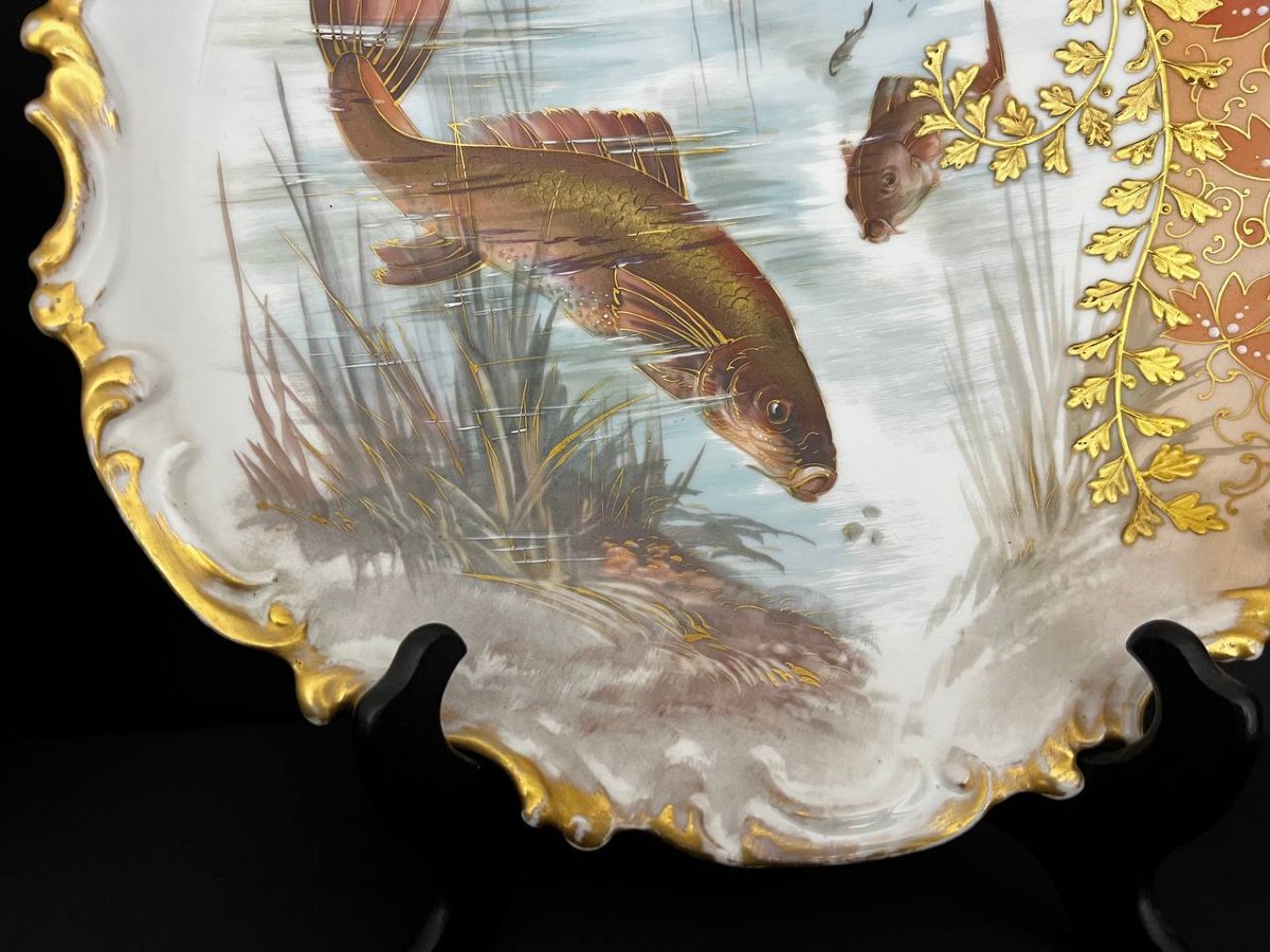 Pair Of Decorative French Porcelain Plates, Late 19th – Early 20th Century-photo-2