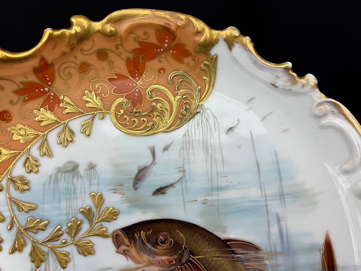 Pair Of Decorative French Porcelain Plates, Late 19th – Early 20th Century-photo-7