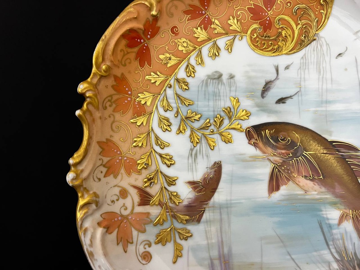 Pair Of Decorative French Porcelain Plates, Late 19th – Early 20th Century-photo-1