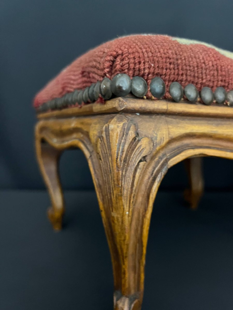 Louis XV Style Long Foot Stool-photo-1