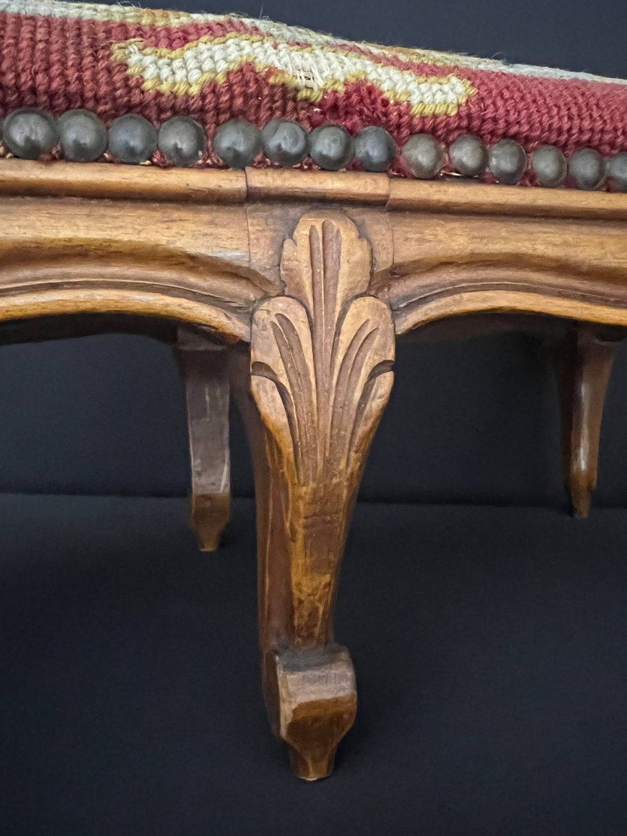 Louis XV Style Long Foot Stool-photo-2