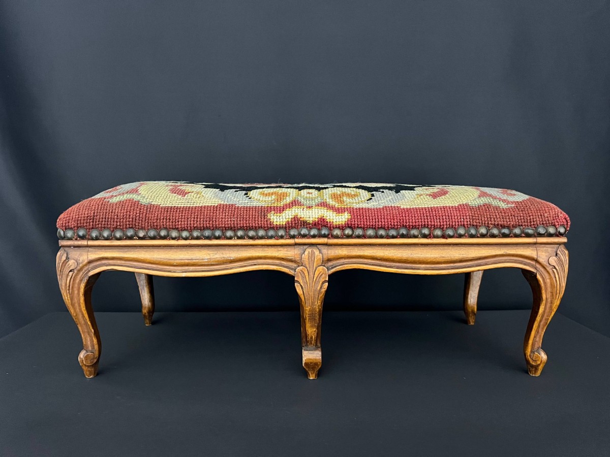 Louis XV Style Long Foot Stool