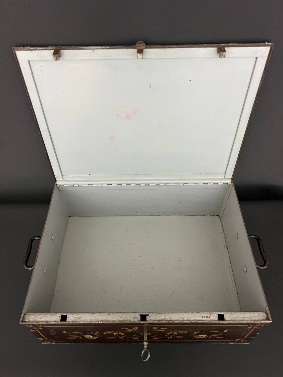 Coffre-fort ancien Fichet à Paris à double sécurité.-photo-1