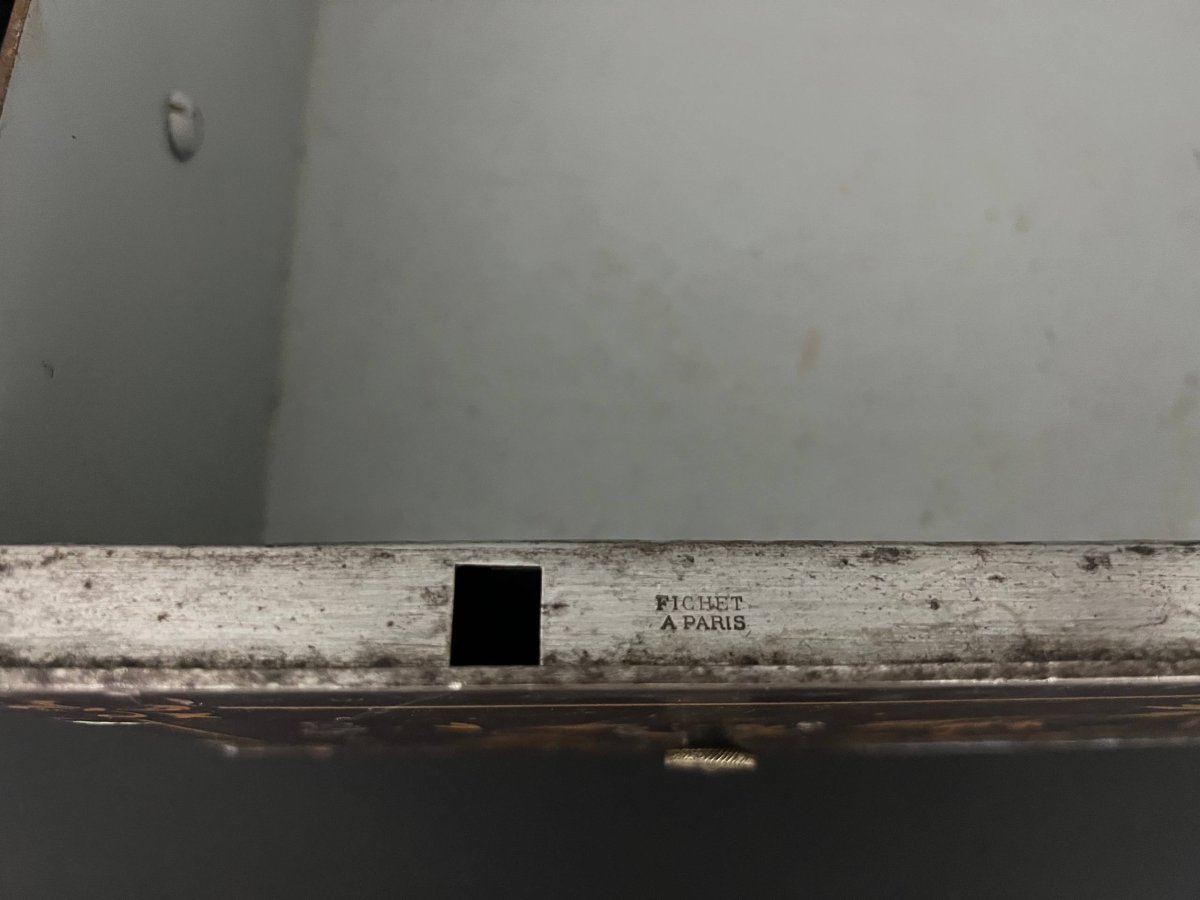 Coffre-fort ancien Fichet à Paris à double sécurité.-photo-3