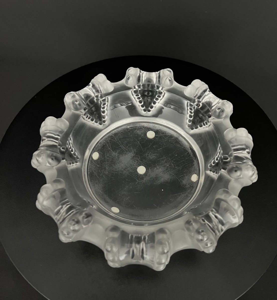 Lalique France Crystal Ashtray, Cannes Model (octopus)-photo-3