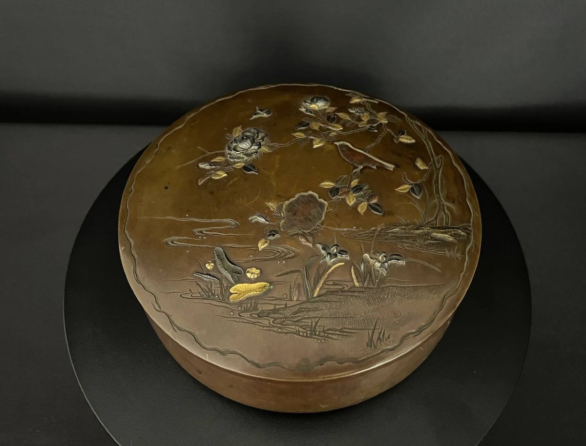 Large Meiji Japanese Box Signed Yoshimichi Kyoto-photo-3