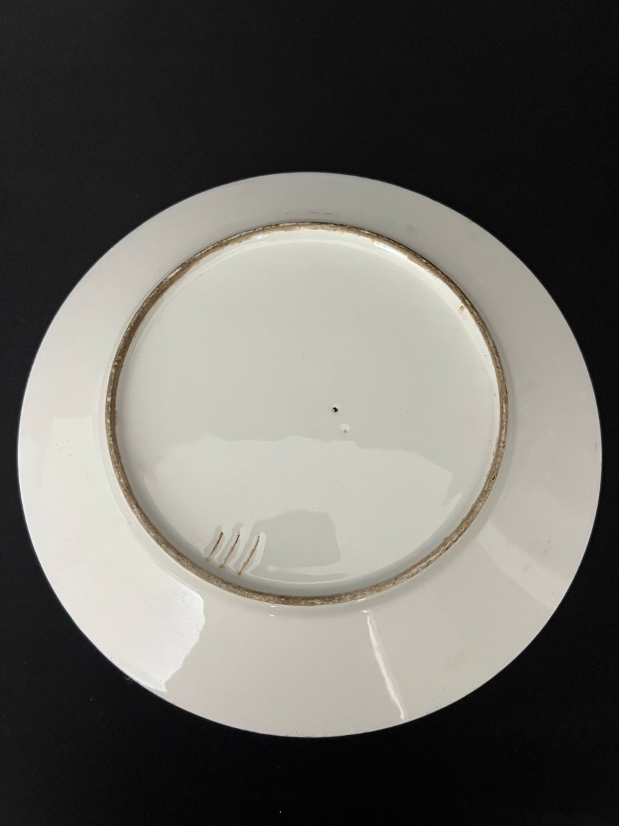 Suite Of Four Porcelain Of Paris Plates Decorated With Landscapes - 19th Century-photo-8
