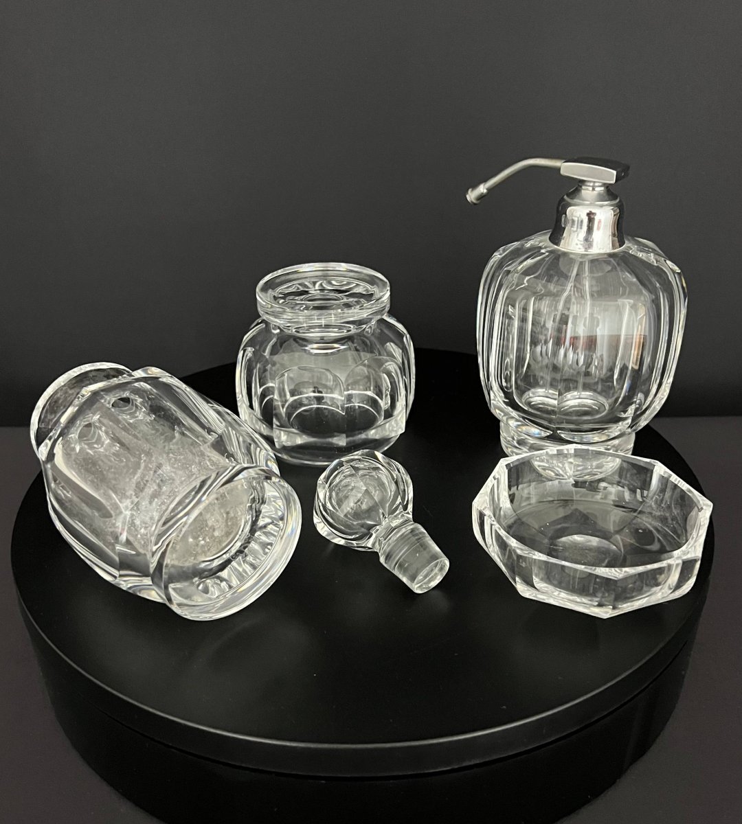 Nécessaire de toilette en cristal Baccarat, modèle Malmaison-photo-2