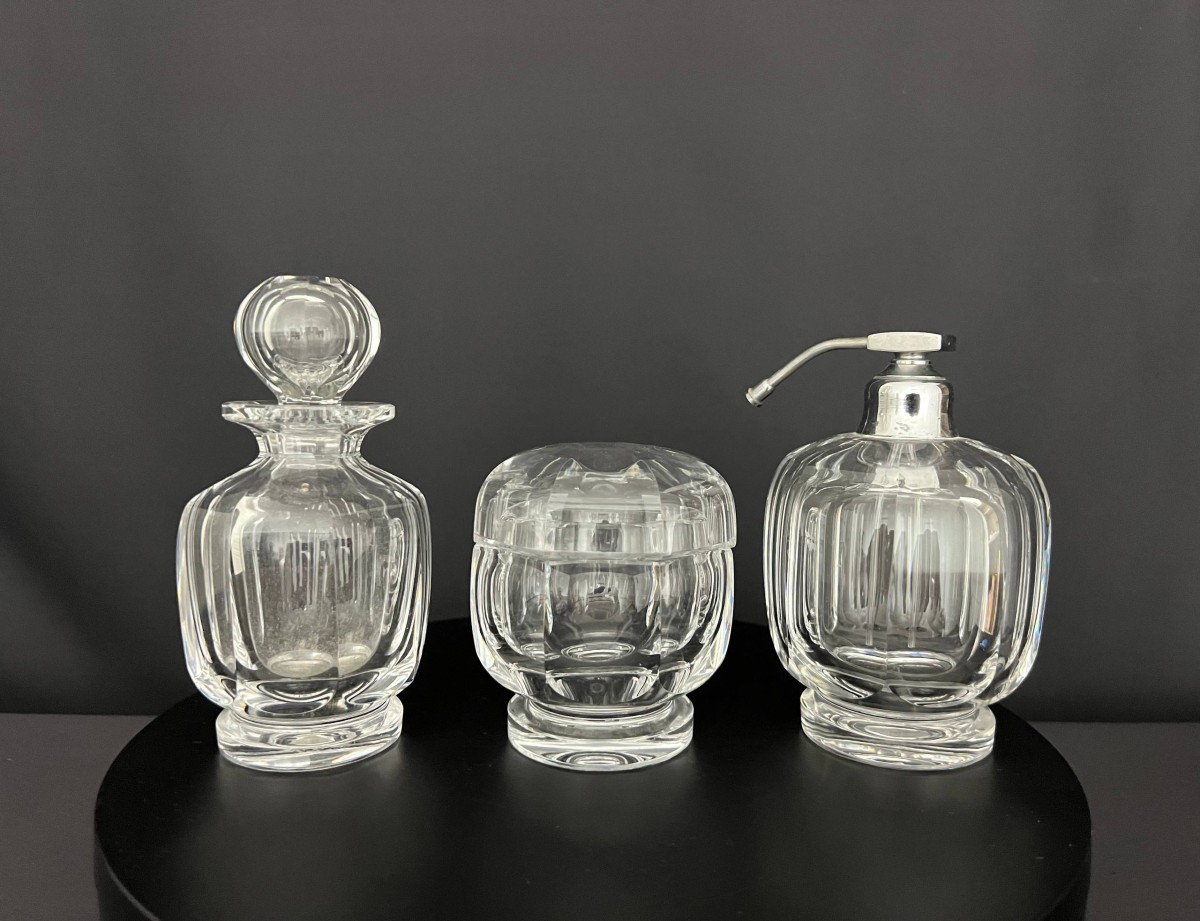 Nécessaire de toilette en cristal Baccarat, modèle Malmaison