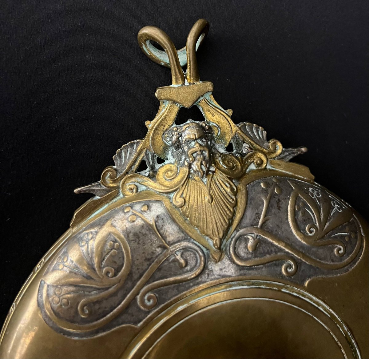 Double Patina Bronze Bowl Signed F. Barbedienne-photo-4