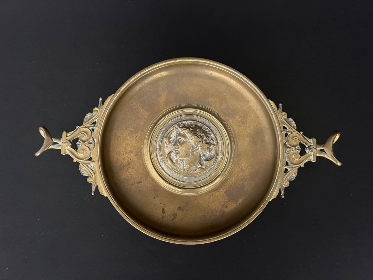 Double Patina Bronze Bowl Signed F. Barbedienne