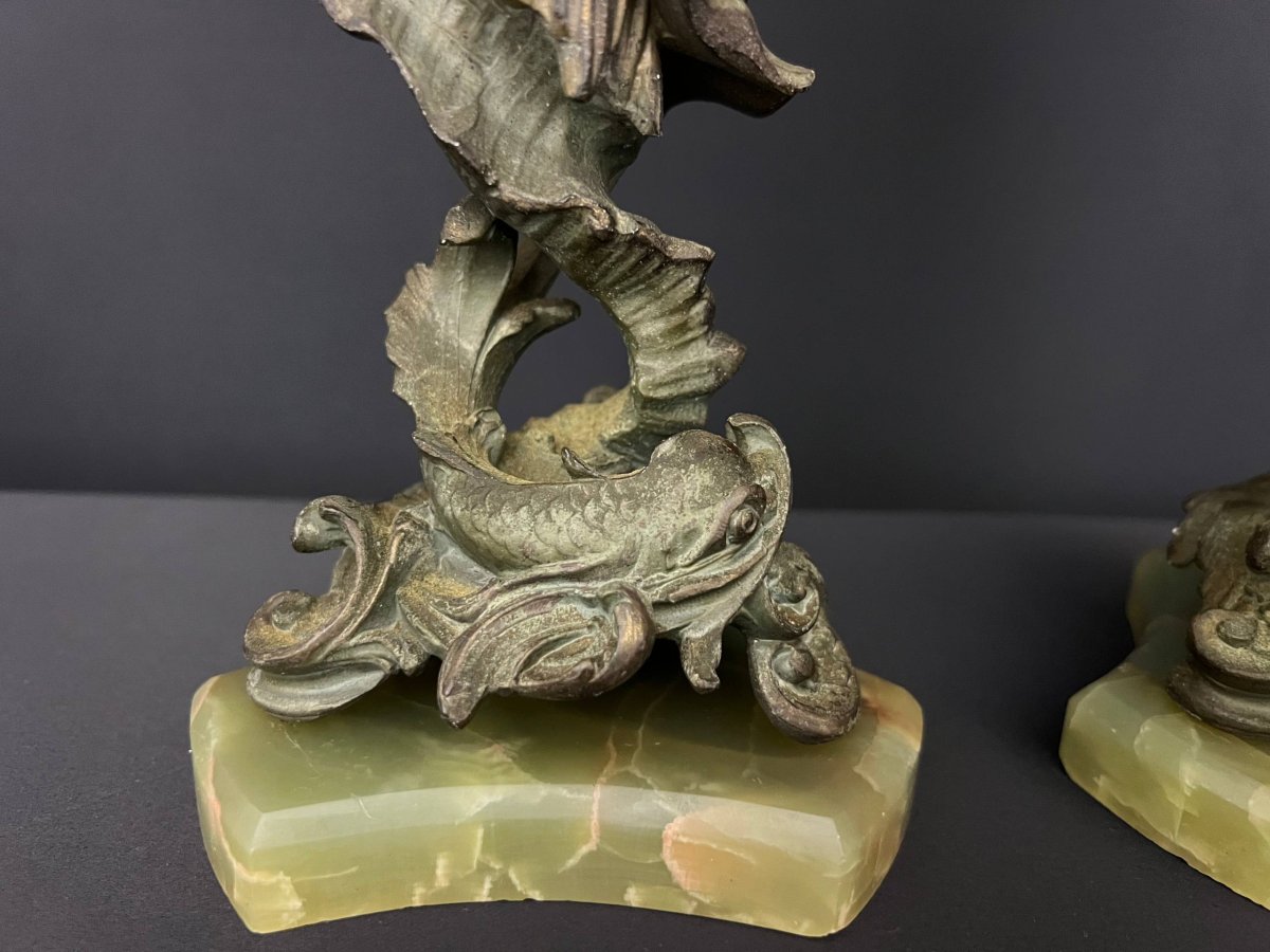 Pair Of Art Nouveau Casserole Dishes Featuring Cherubs-photo-1