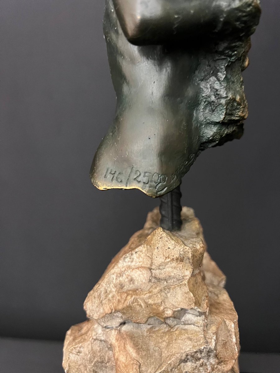 José Luis Casasola, Contemporary Sculpture In Patinated Bronze-photo-4