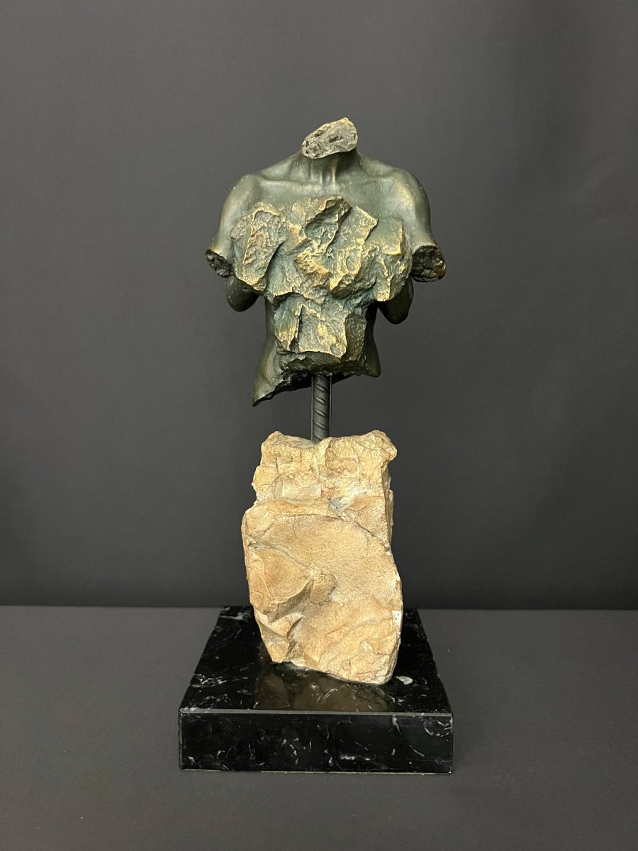 José Luis Casasola, Contemporary Sculpture In Patinated Bronze-photo-2
