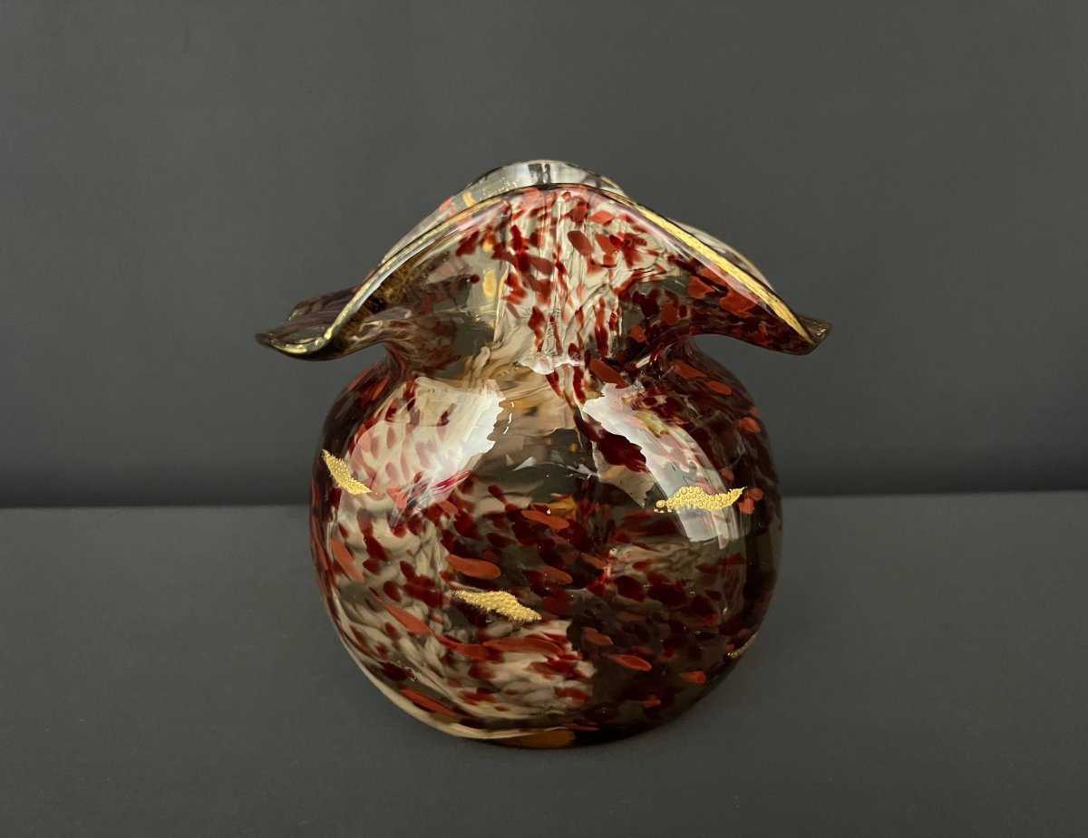 Vase en verre soufflé Art Nouveau dans le goût d’Ernest Léveillé, vers 1900-photo-2