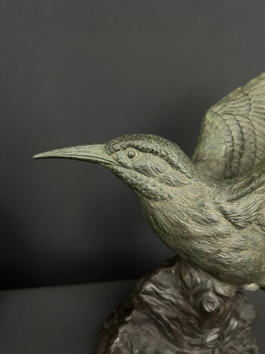 Pair Of Art Deco-style Bird Sculptures-photo-2