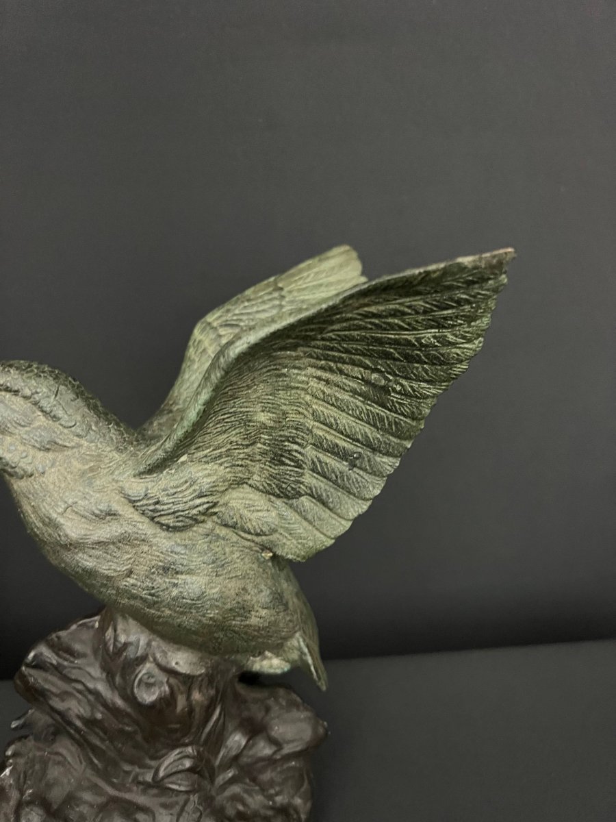 Pair Of Art Deco-style Bird Sculptures-photo-4