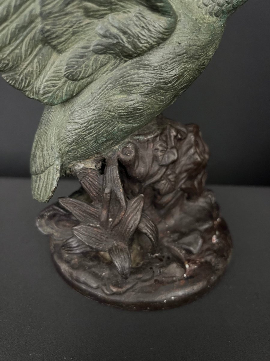 Pair Of Art Deco-style Bird Sculptures-photo-1