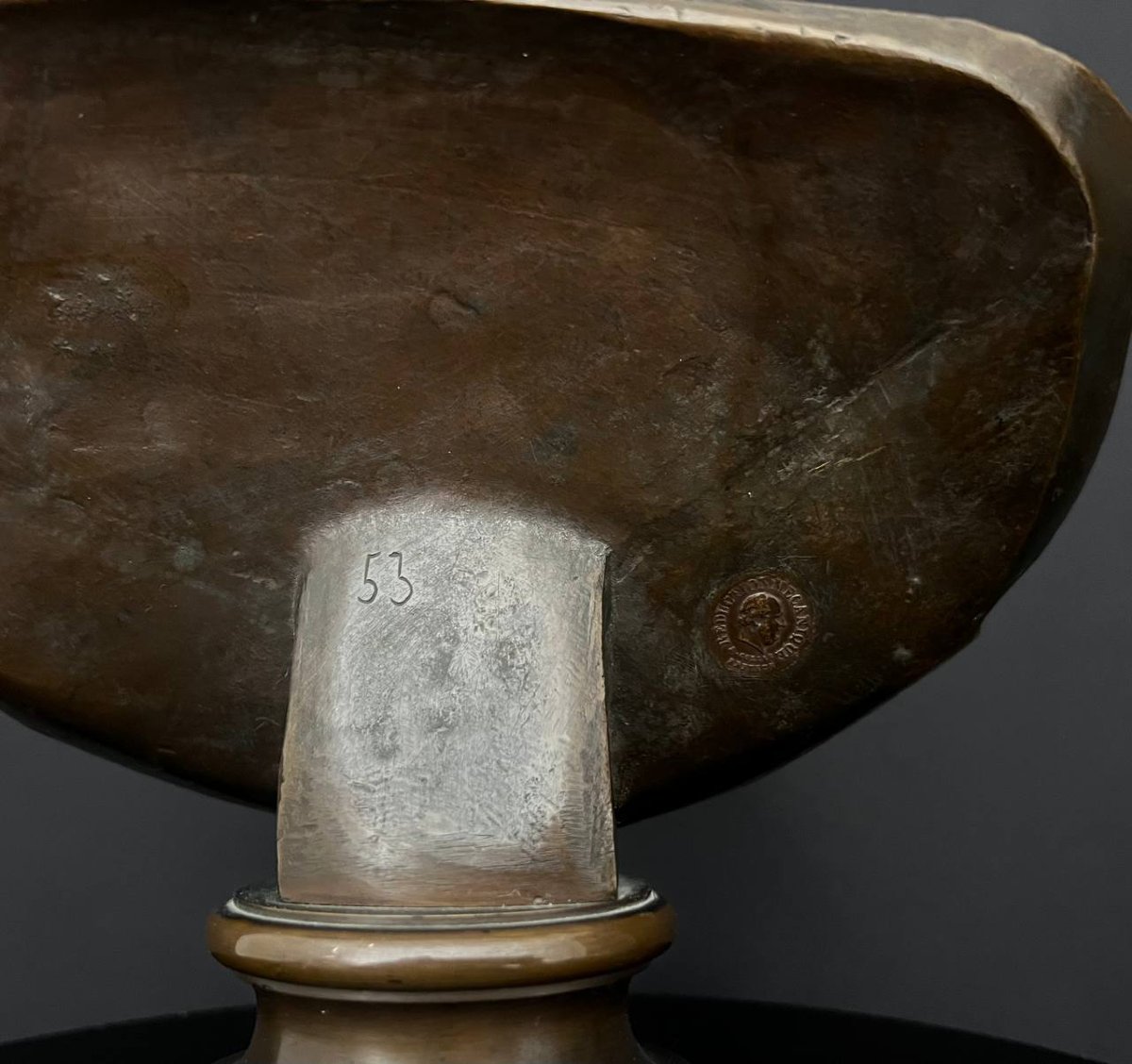 Buste en bronze de Molière – F. Barbedienne, XIXe siècle-photo-2