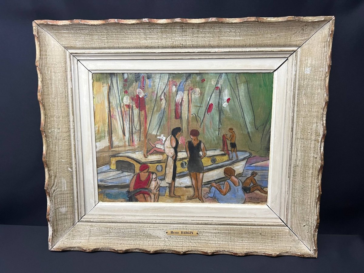 Henri Bargin – « Villefranche-sur-Mer » – Huile sur panneau