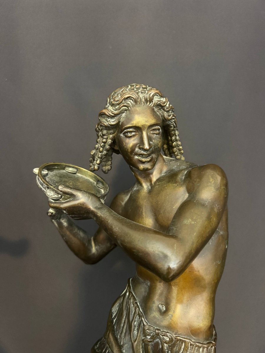 Deux statuettes en bronze signées Francisque J. Duret et Édouard Quesnel, XIXe siècle-photo-2