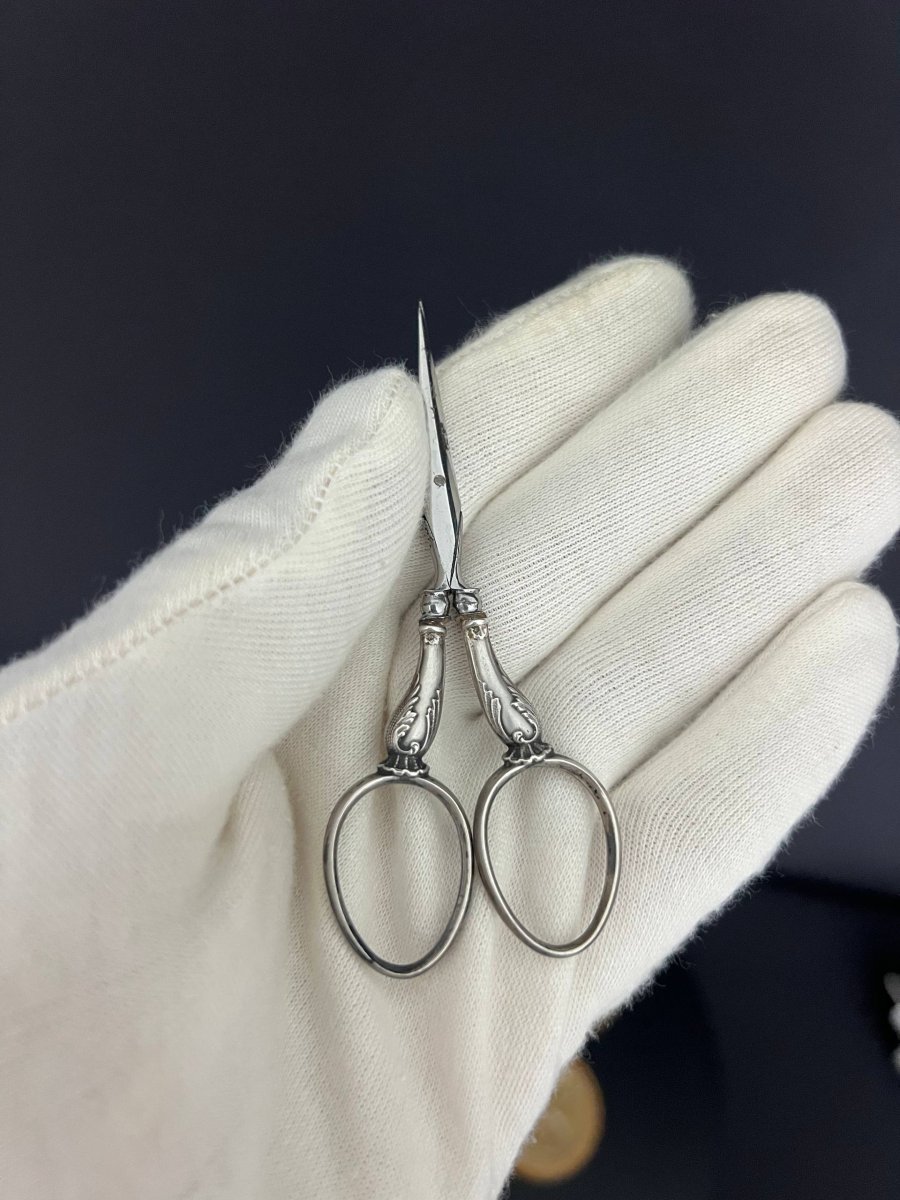 Nécessaire de couture en argent dans son écrin d’origine – L. Imbert, Avignon-photo-2