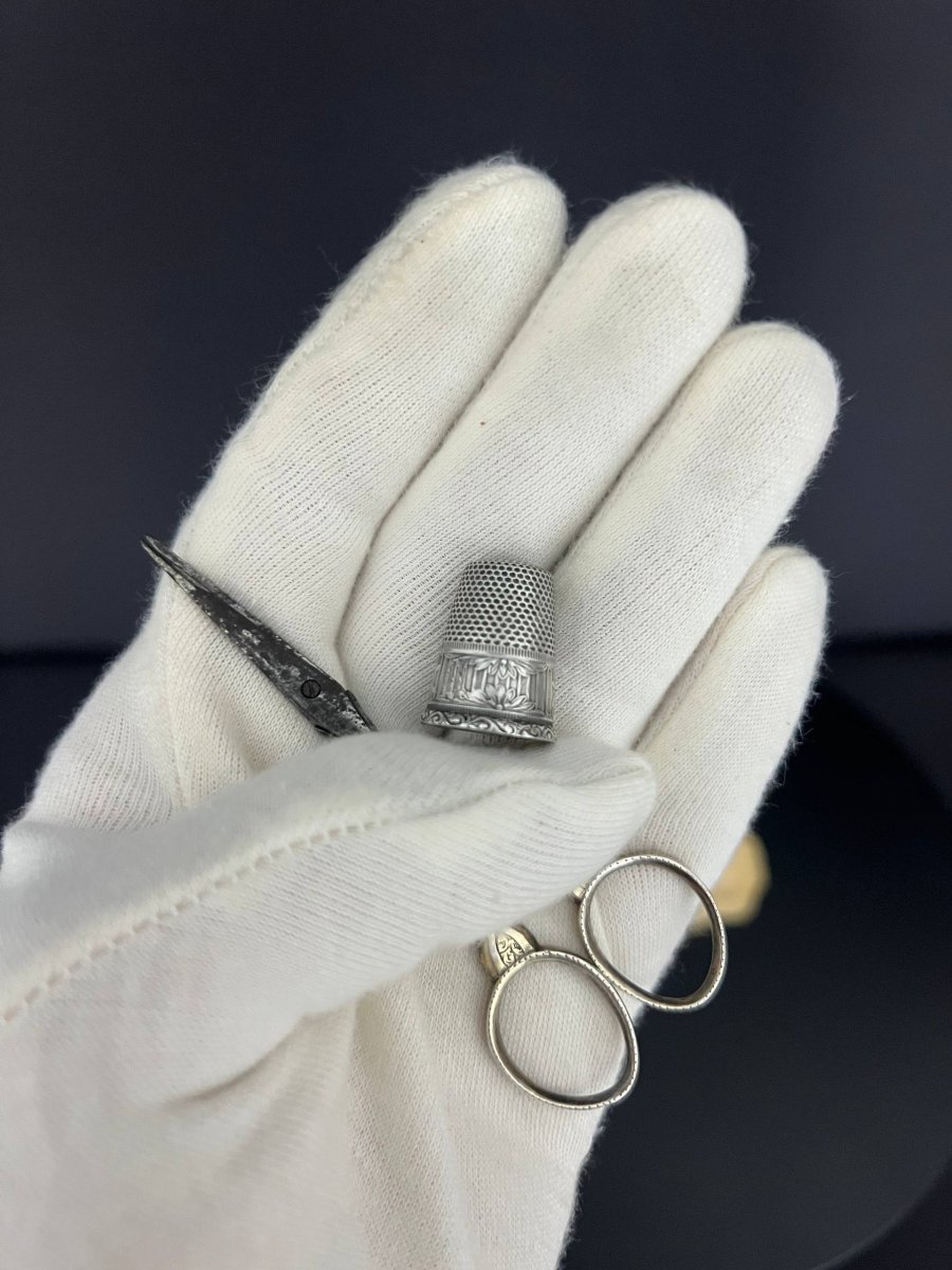 Vermeil Sewing Kit By Tahan, Paris – 19th Century-photo-4