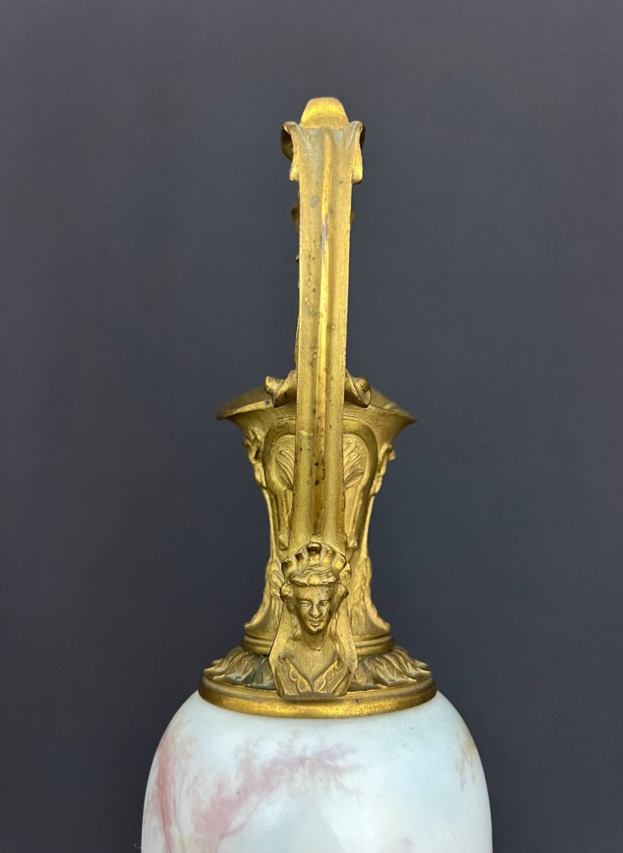Aiguière décorative en porcelaine peinte, monture en bronze doré-photo-4