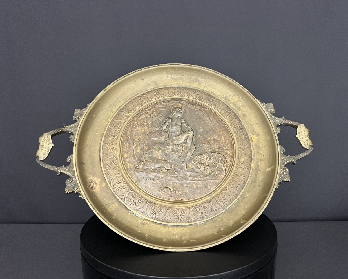 Alfred Pierre Richard (1844–1884) – Large Bronze Cup With Neo-greek Decoration