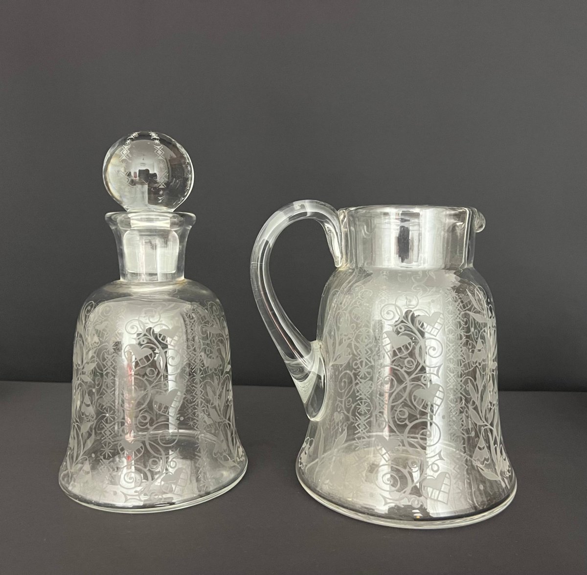 Baccarat – “argentine” Crystal Set, Art Deco Period-photo-3