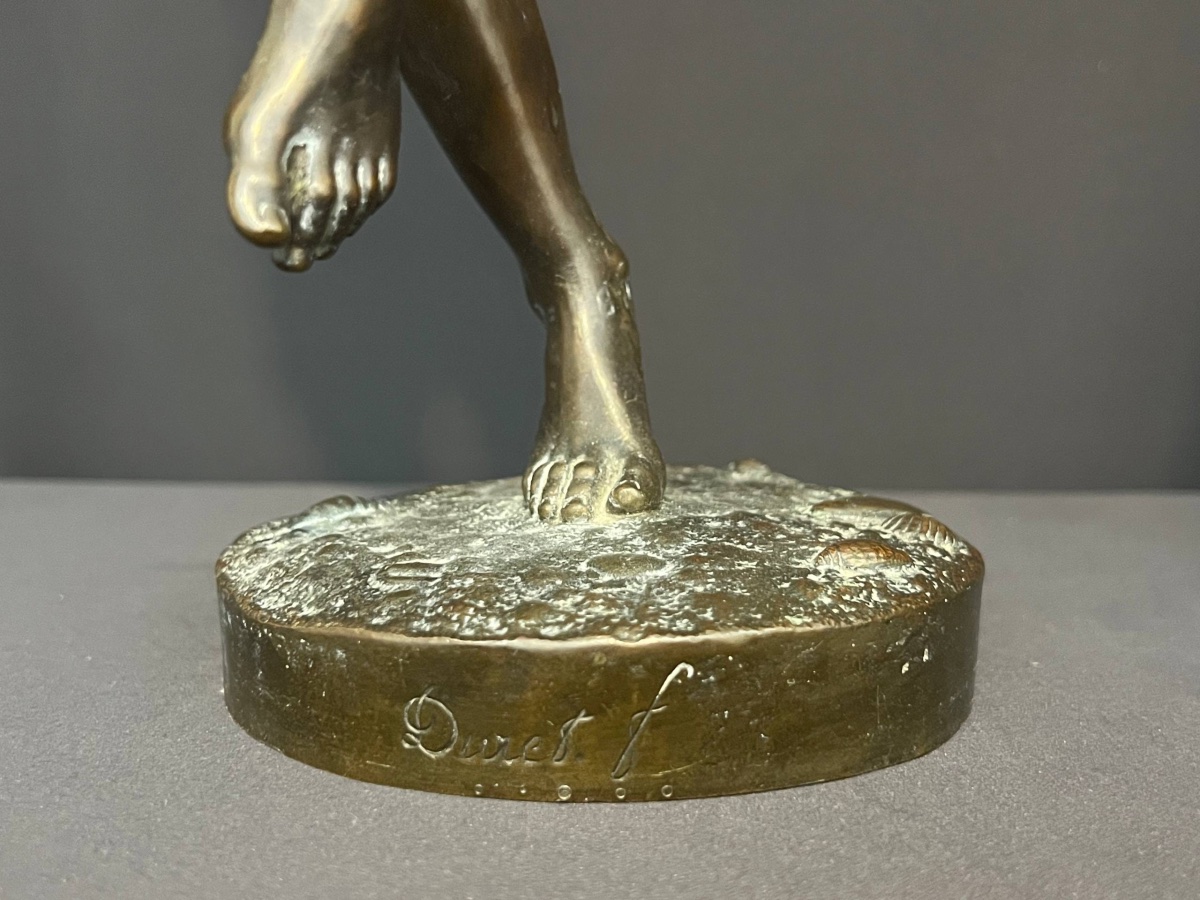 Two Bronze Statuettes By Francisque J. Duret And édouard Quesnel, 19th Century-photo-2
